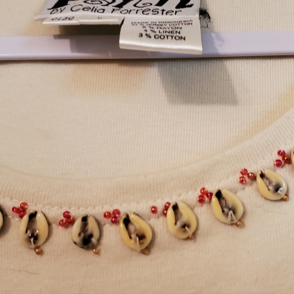 Faith Celia Forrester Shells Beads Fringe Unique & Like New! - Picture 7 of 11